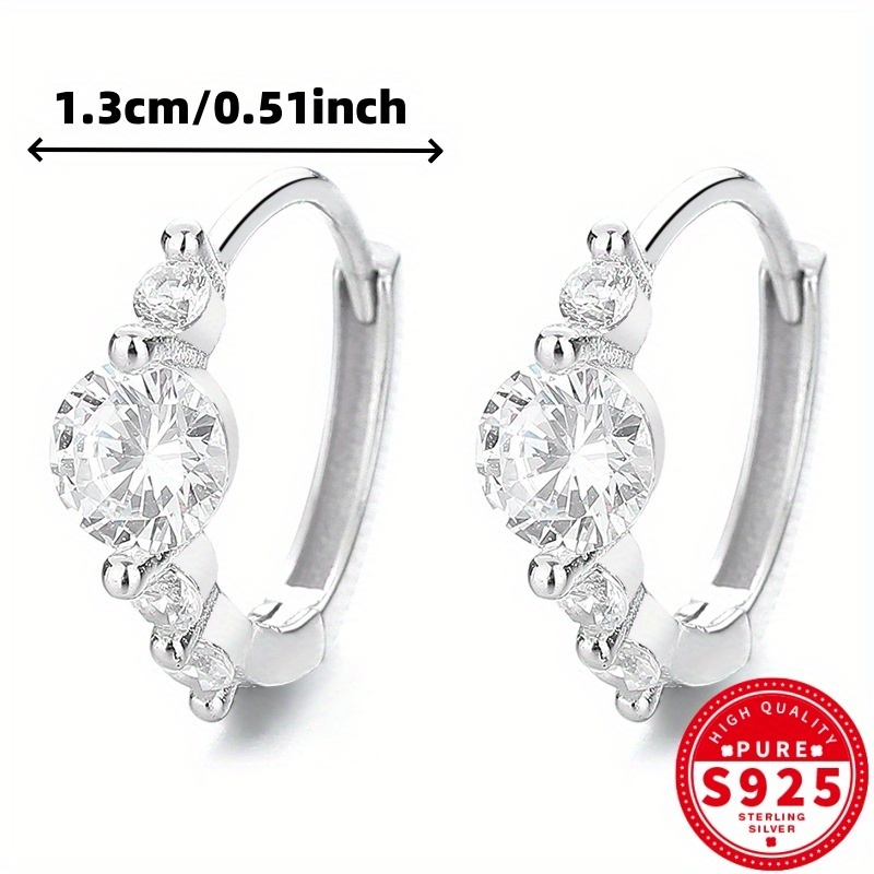 Women's S925 Silver Hoop Earrings, Lightweight Luxury Design